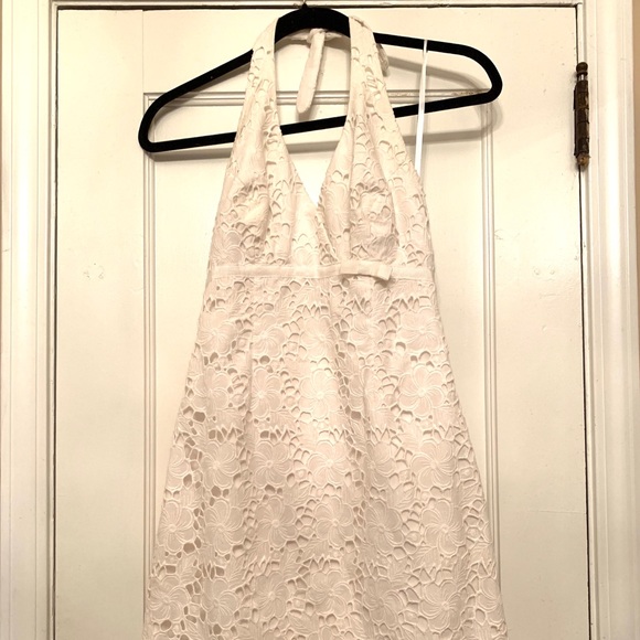 Lilly Pulitzer 2 White Lace Halter Dress Bridal - Picture 1 of 7